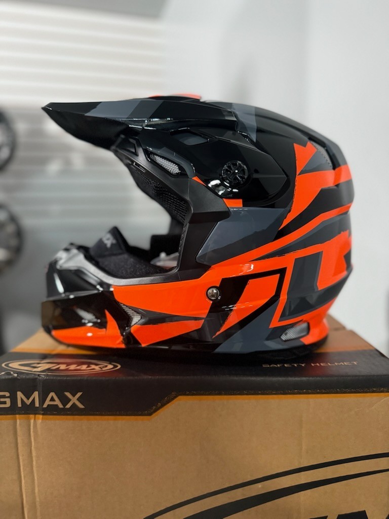 GMAX - MX-96S SPLINTER HELMET - 72-7375S - BLACK/ORANGE - L