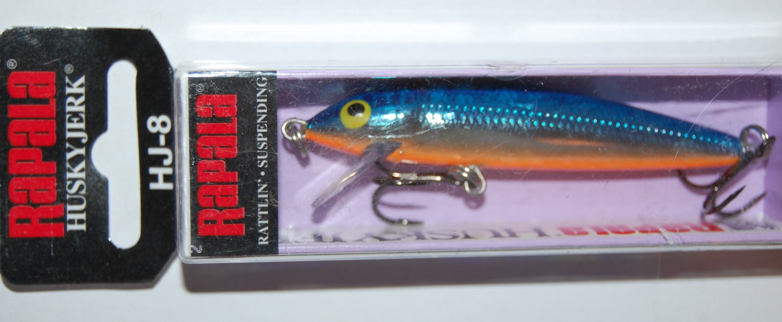 rapala hj-8 hj08 sb silver blue 3 1/8" 1/4oz husky jerk suspending bass jerkbait