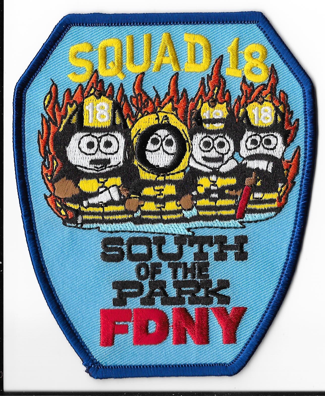 New York Fire Department (FDNY) Squad 18 "South of the Park" Patch V1