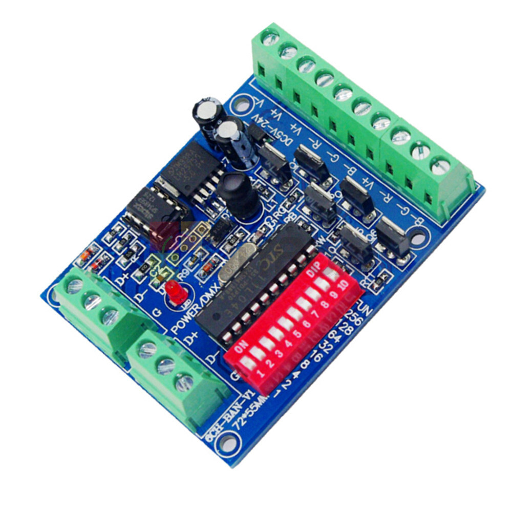 DMX512 6-CH 6 Channel Decoder RGBW Controller w/ LED Stage Lighting CMOS Output