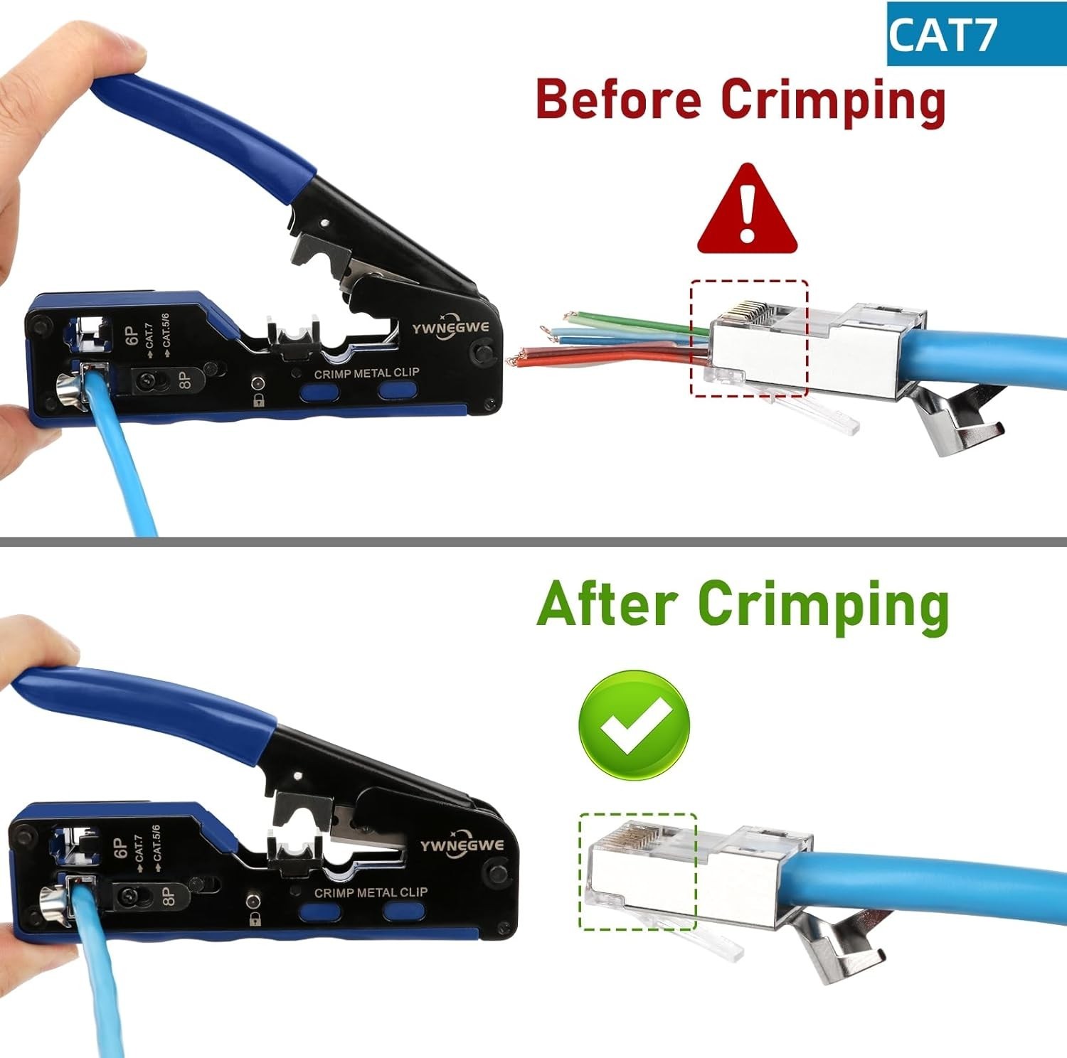 Professional RJ45 Crimp Tool for Home Networking - Lightweight & Efficient