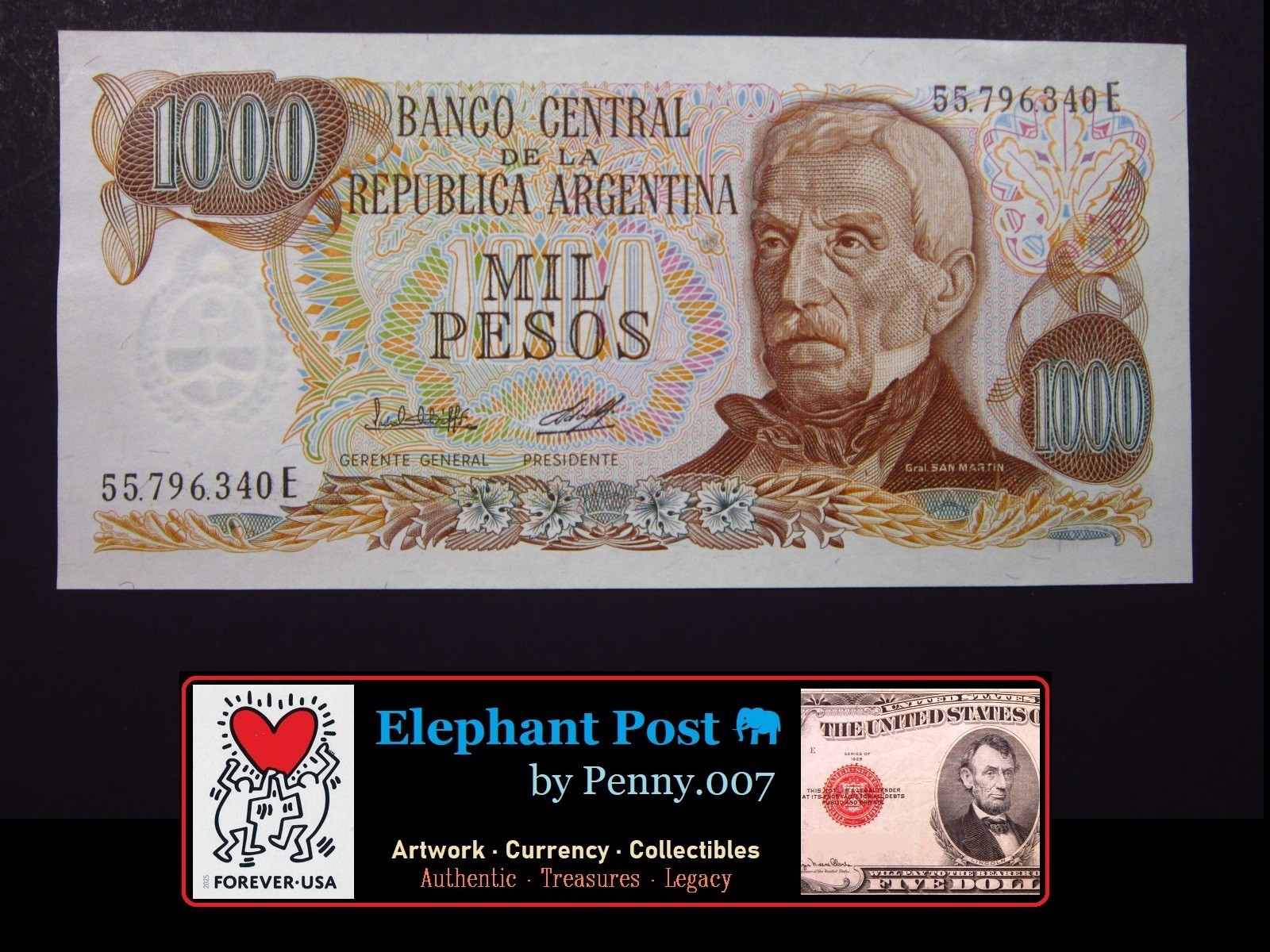 Argentina 1000 Pesos ND 1976-1983 Unc Without Ley Central Bank 5a6340
