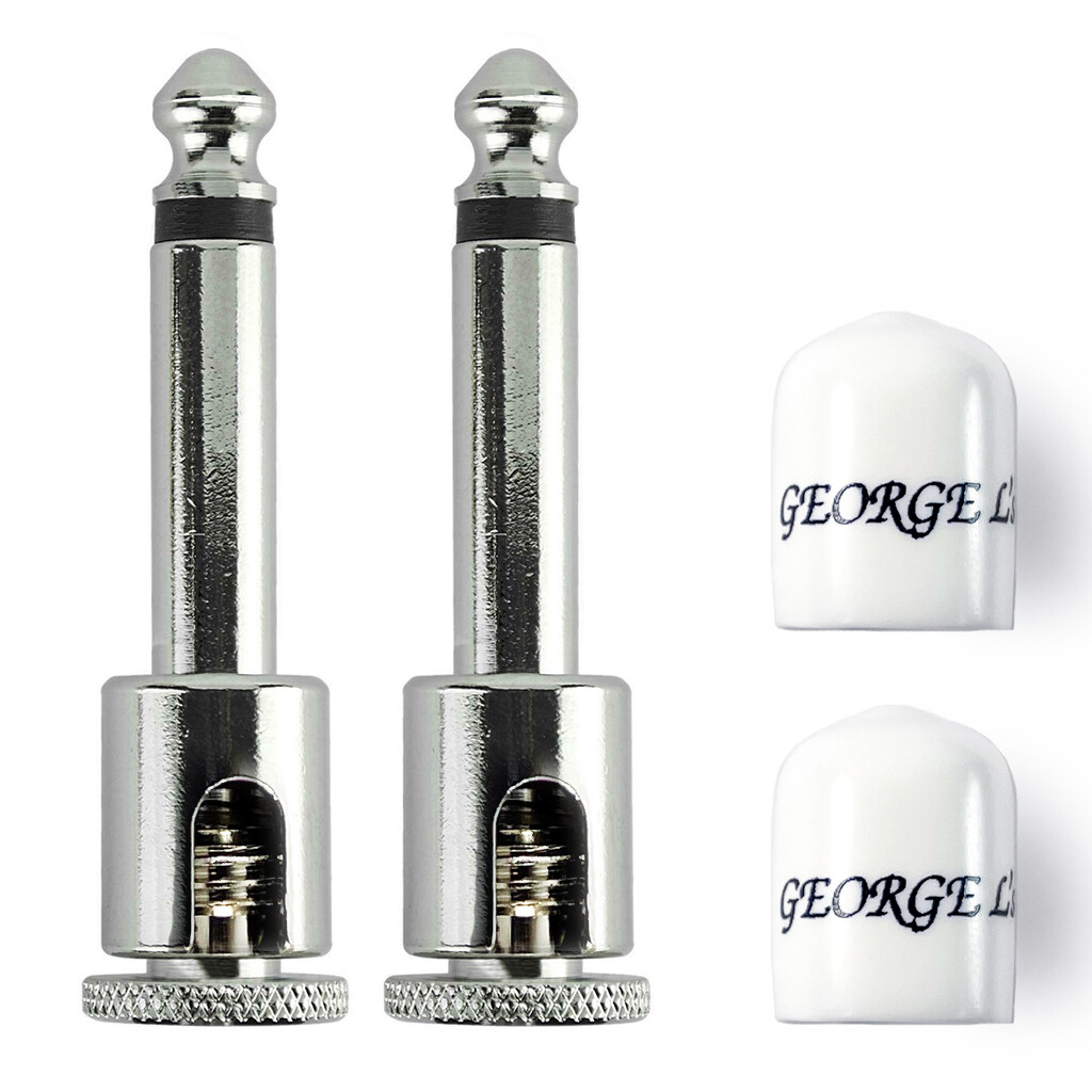 2 Pack | George L's .155 Right Angle Plug & Jacket White Kit