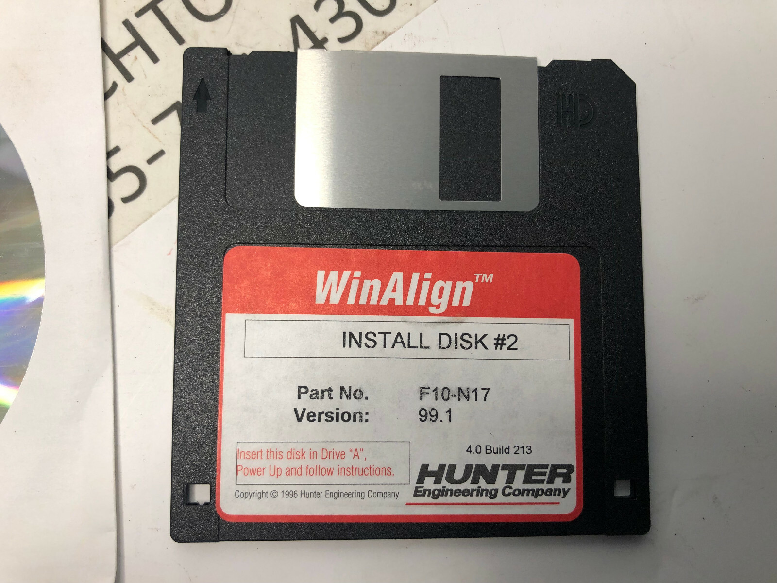 Hunter S411 WinAlign Alignment Installation CD Set 128-367-2 Software V 99.1 P70