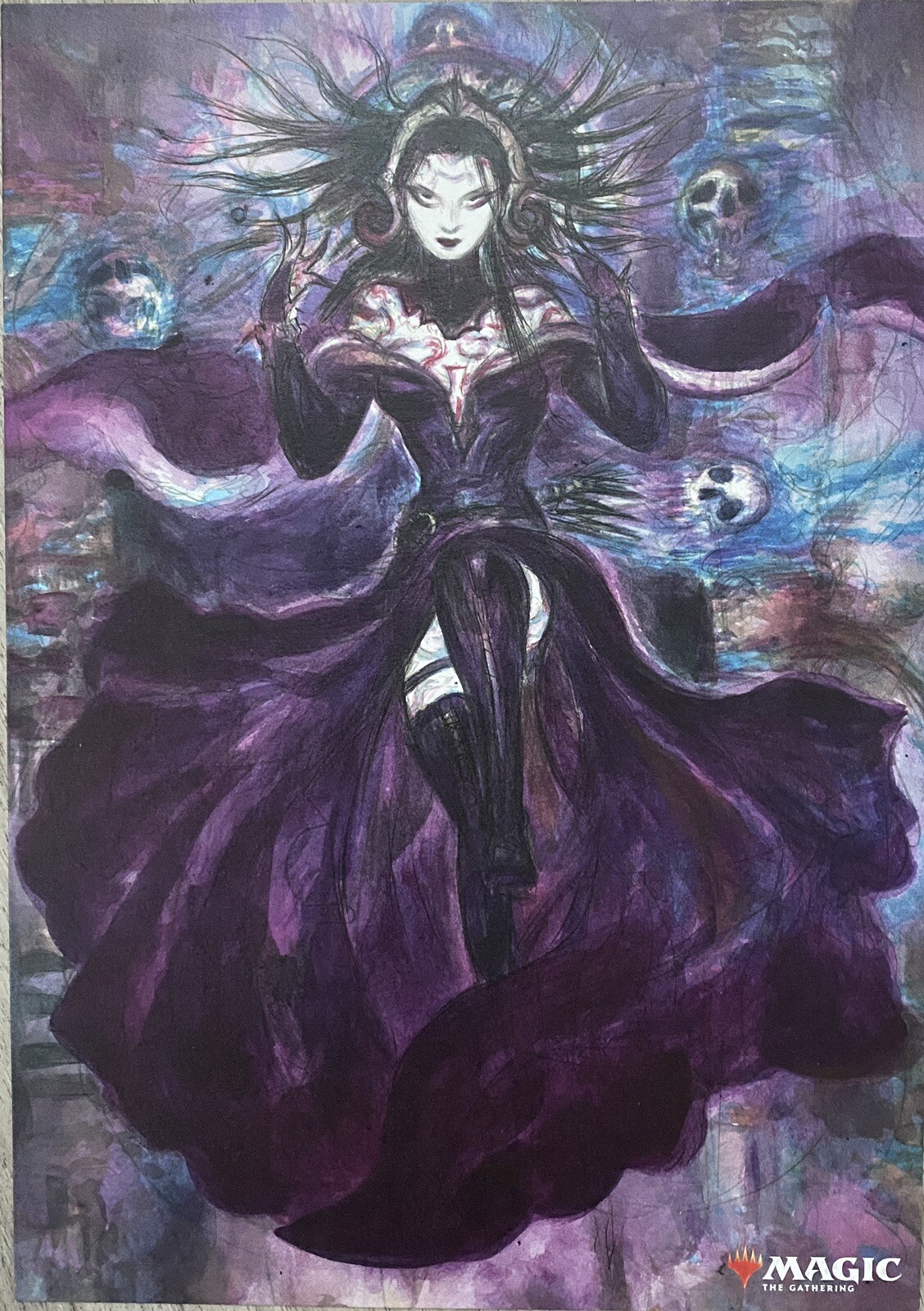 Alternate Liliana Art Print MTG Magic Amano WAR of the Spark Poster (B5) Japan