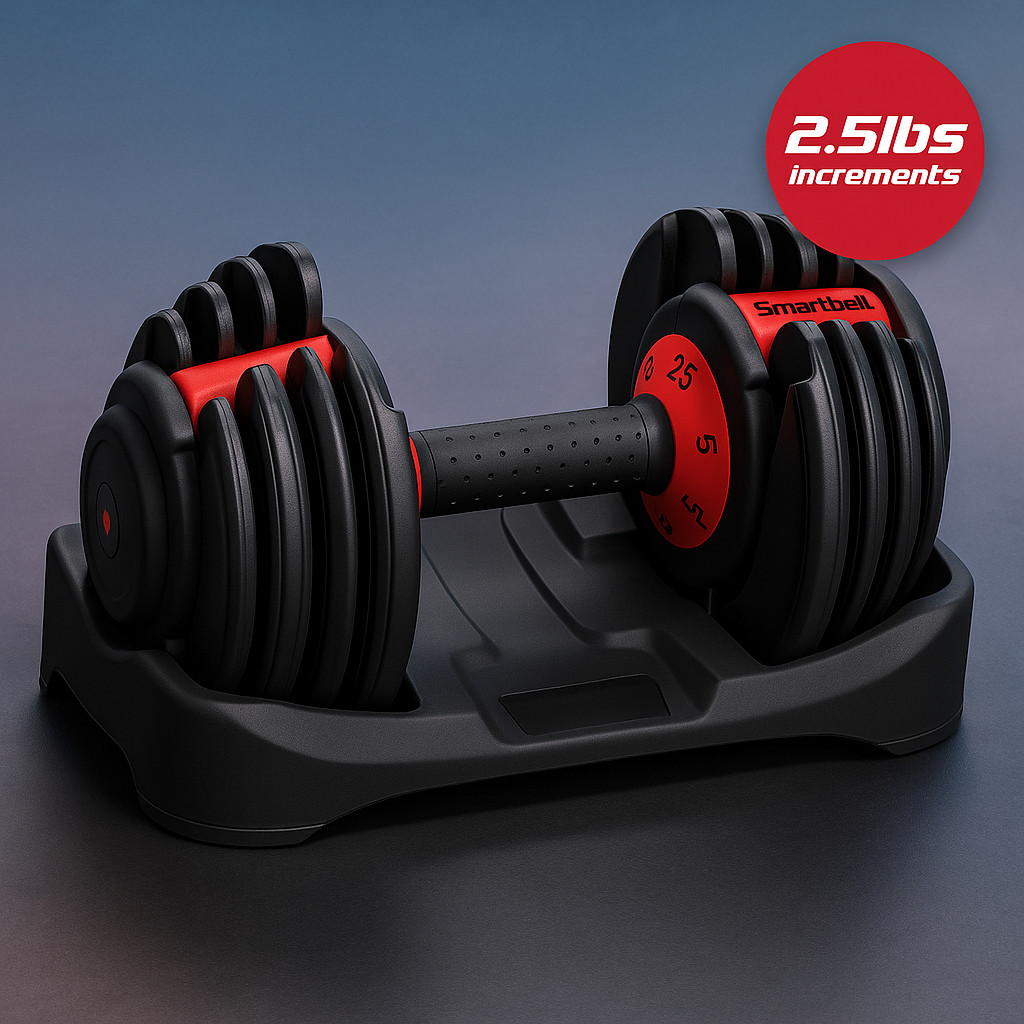 Adjustable Dumbbell 5–25 lb | 9-in-1 Free Weight Set for Home Gym Fitness Traini