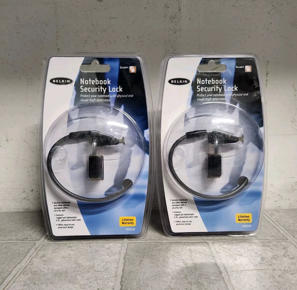 NEW Lot of 2 BELKIN/F8E550 Notebook Security Locks