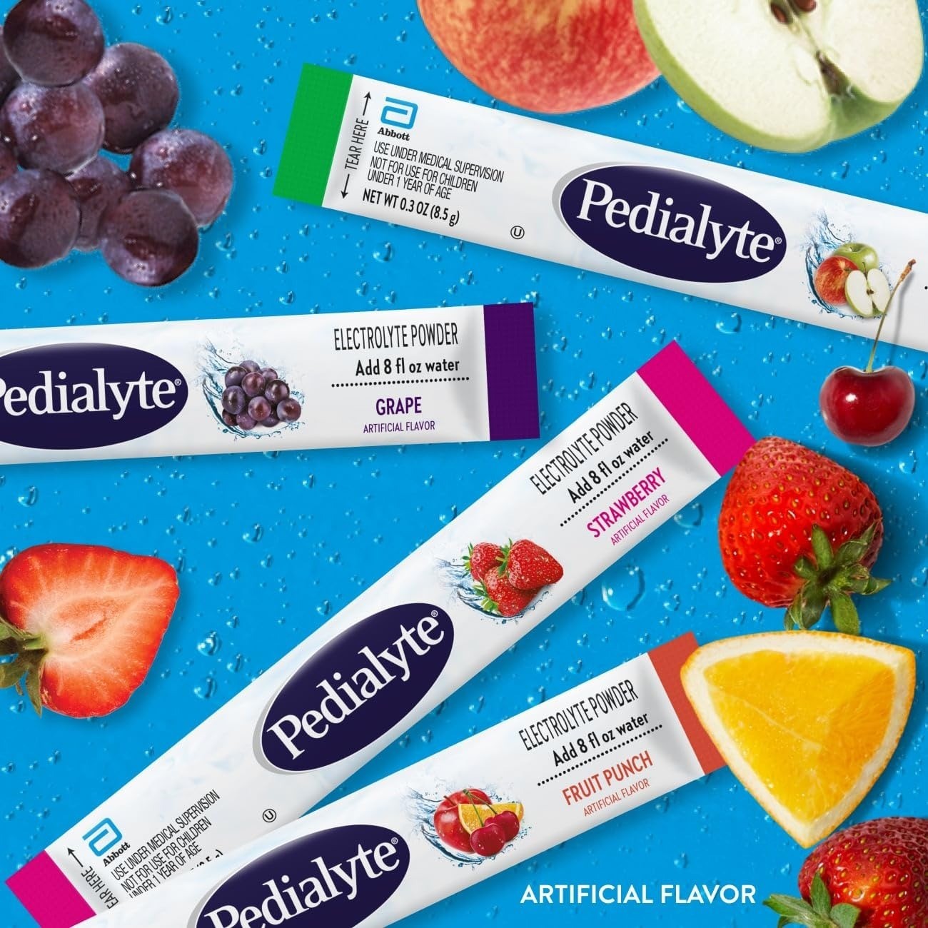 Pedialyte Electrolyte Powder Packets - Hydration Drink Mix Variety Pack