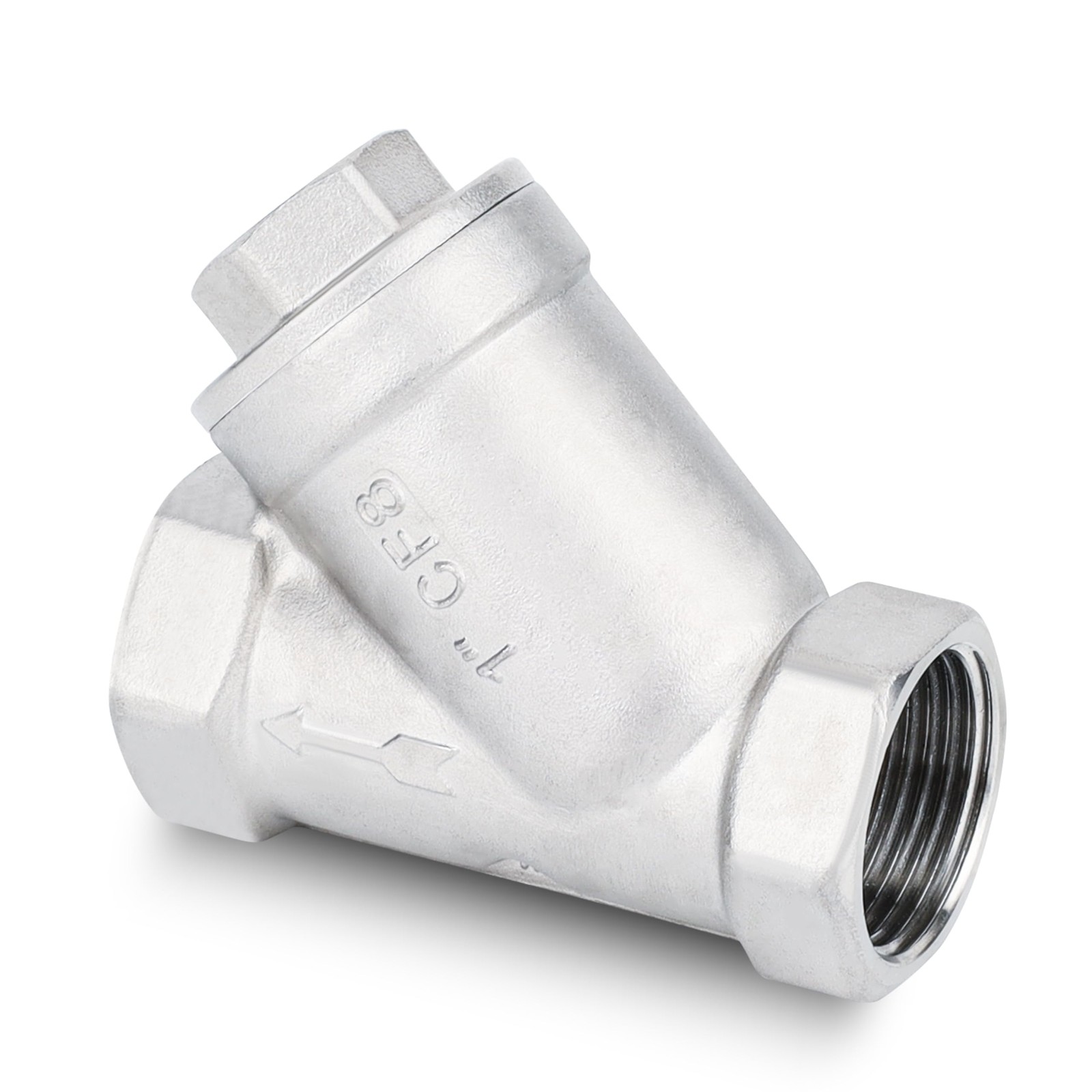 1 NPT Female Y Strainer, 304 Stainless Steel, 80 Mesh Screen, DN25, Filter.