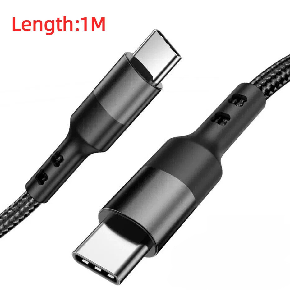 USB-C to PD Type C 60W 3A Fast Charger Dual Charging Data Sync USB Cable