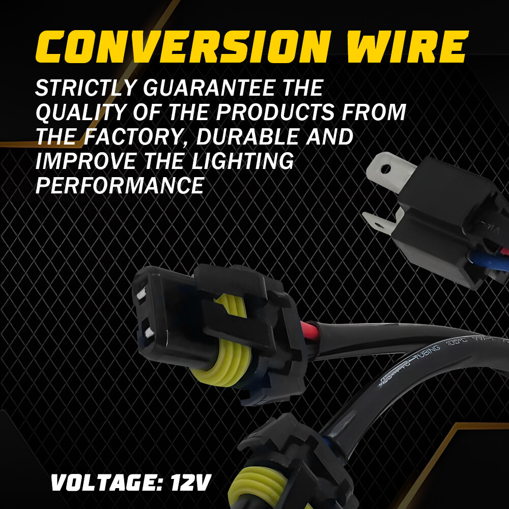Conversion Wire 9003 H4 TO 9005 9006 Two Harness Head Light Adapter Plug Play EA