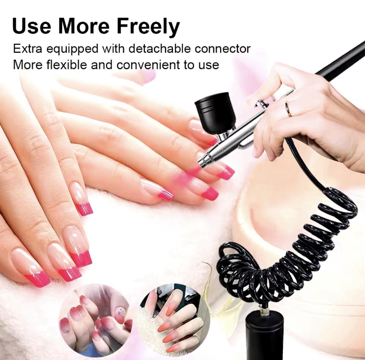 Aeropenna Portable Airbrush Kit with Compressor Modeling Nails
