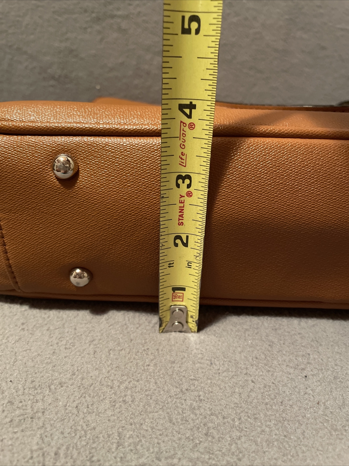 CODE Unisex Laptop Briefcase Brown Vegan Leather W Top Handle & Shoulder Strap