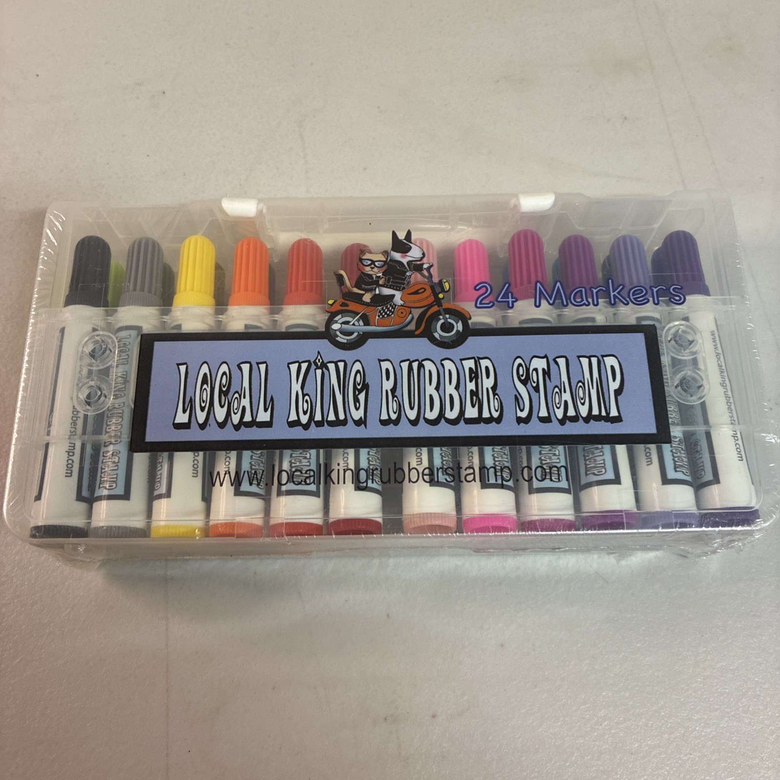 Local King Rubber Stamp 24 Ink Markers Stamping Crafts Scrapbooking New Sealed