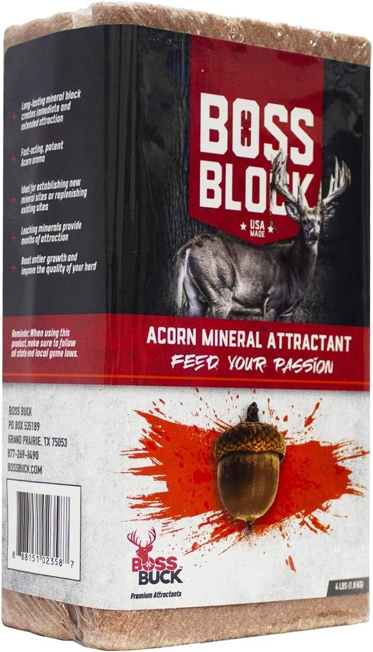 4lb Acorn Flavored Deer Mineral Block - Long-Lasting Attraction Solution