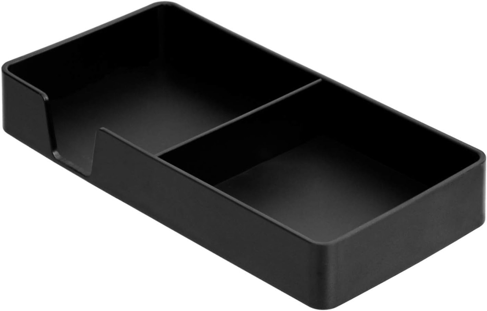 3 Piece Plastic Desk Organizer Tray Bundle Black Durable Hard Plastic