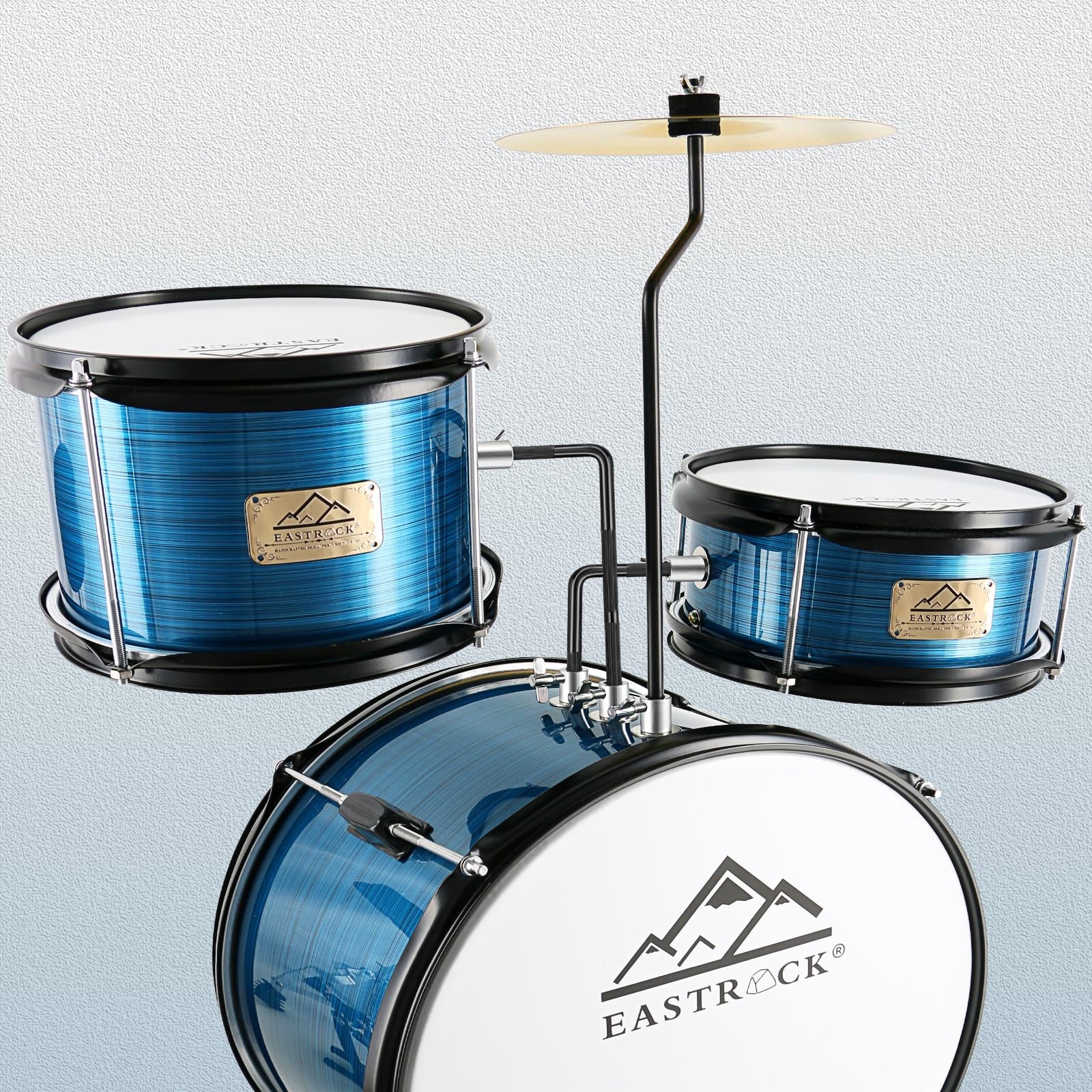 EASTROCK Drum Set, 3 Piece 14'' Drum sets for Drummer,Beginner, Drum Set with Ad