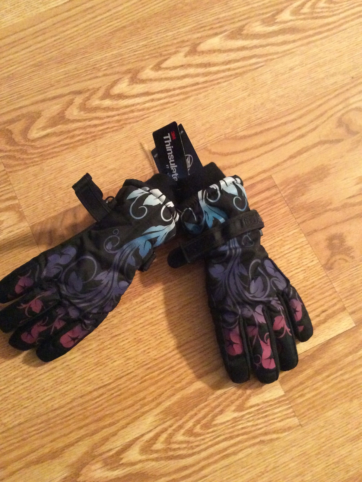 Highloong 3M Thinsulate Winter gloves KIds S (6-7) Black/Purple/Pink