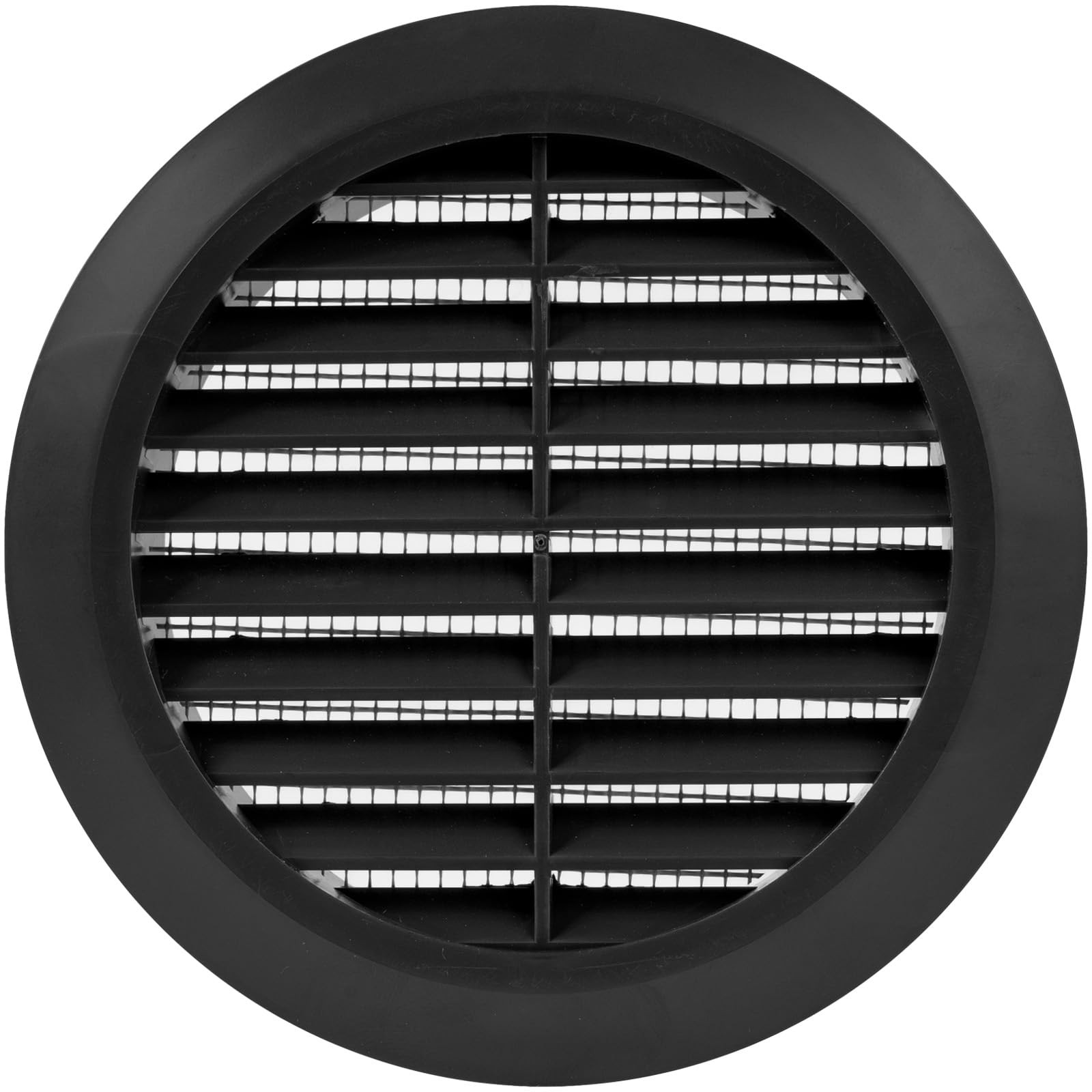 4'' Inch - Black - Soffit Vent Cover - Round Air Vent Louver - Grill Cover - ...