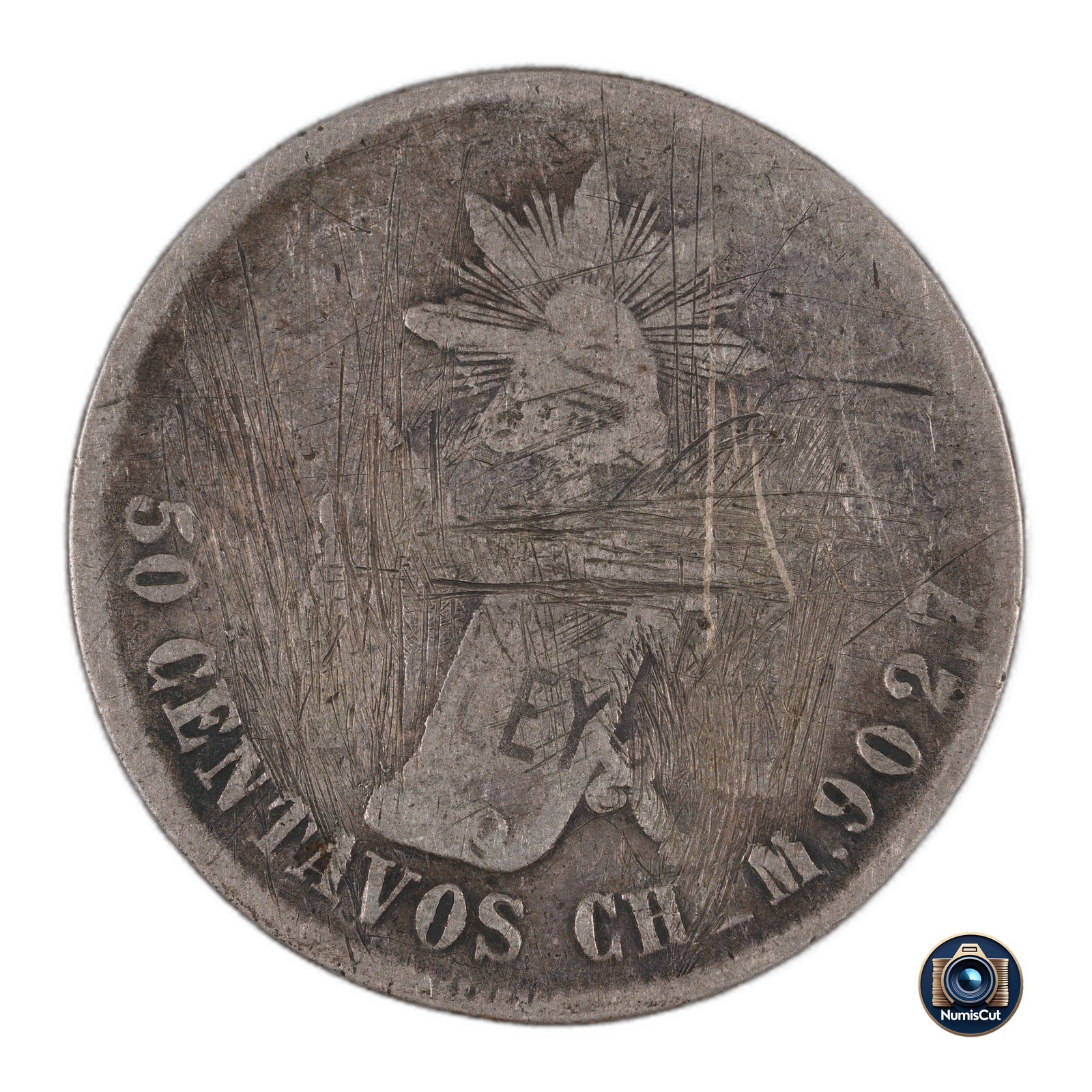 Mexico - 50 Centavos - 1886 CHa M - Chihuahua Mint