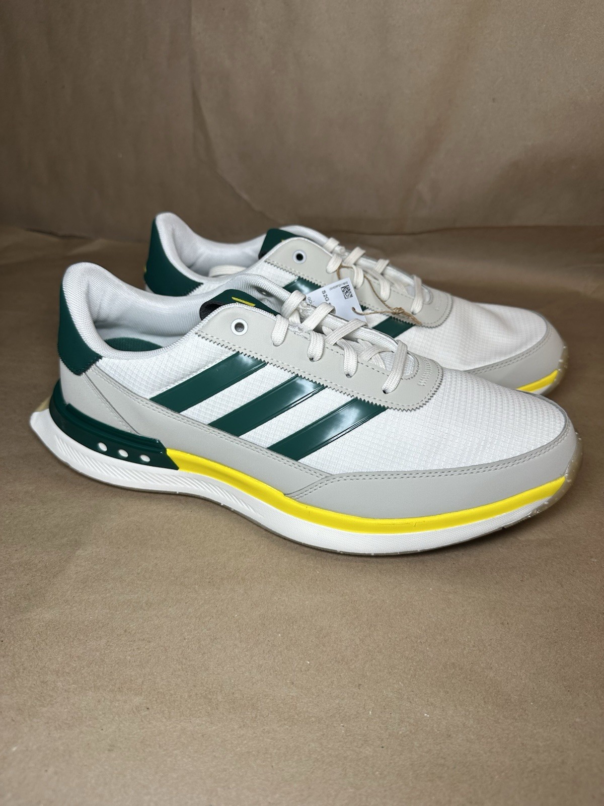 Adidas S2G 24 Men's Golf Shoes SZ 8 Spikeless - White / Green / Alumina New