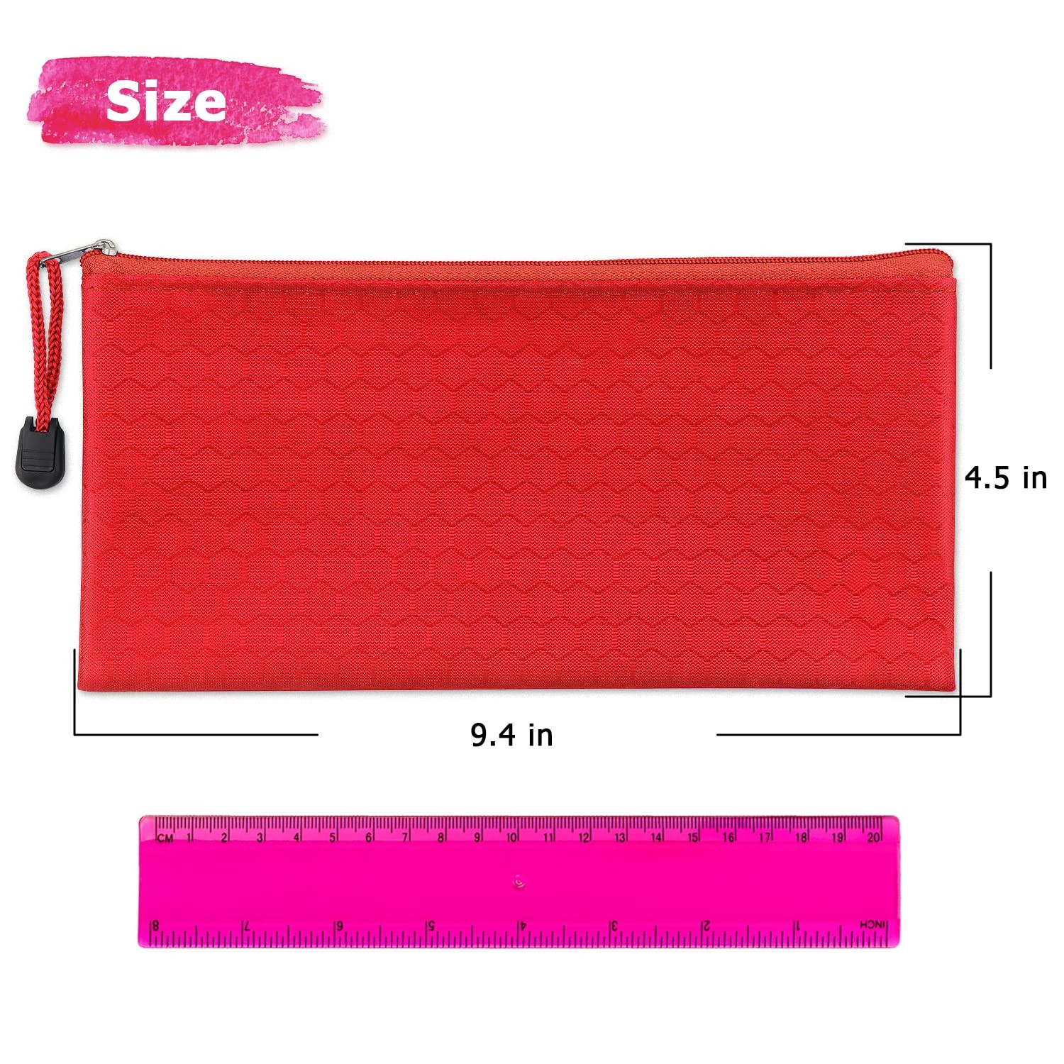 12 Pack Zipper Pouch, Bulk Waterproof Pouch Cases, Multi-Purpose Organizer Ba...