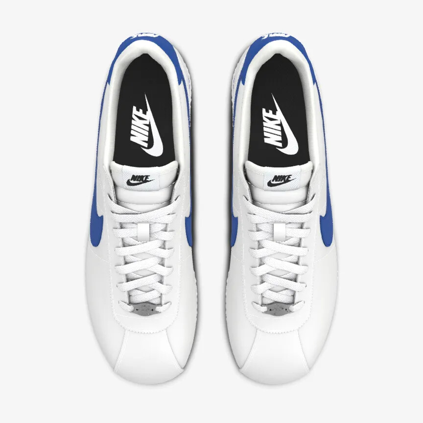 Men's Nike Cortez Prm Leather 2024 Blue Game Royal Swoosh White All Sizes
