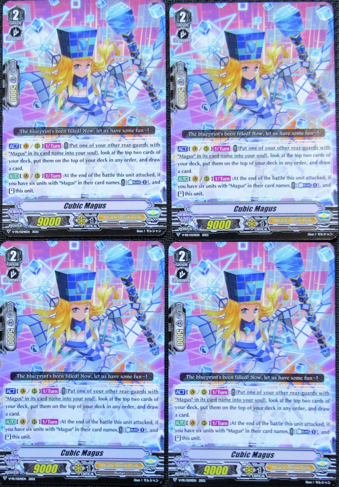 4x CUBIC MAGUS  V-PR/0241EN  Cardfight Promo - 4 MINT CARDS