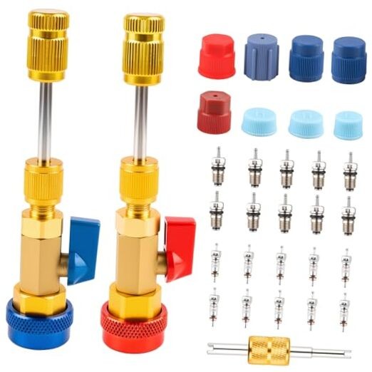 31PCS Professional AC Valve Core Removal Tool for R134A Refrigerant Systems,