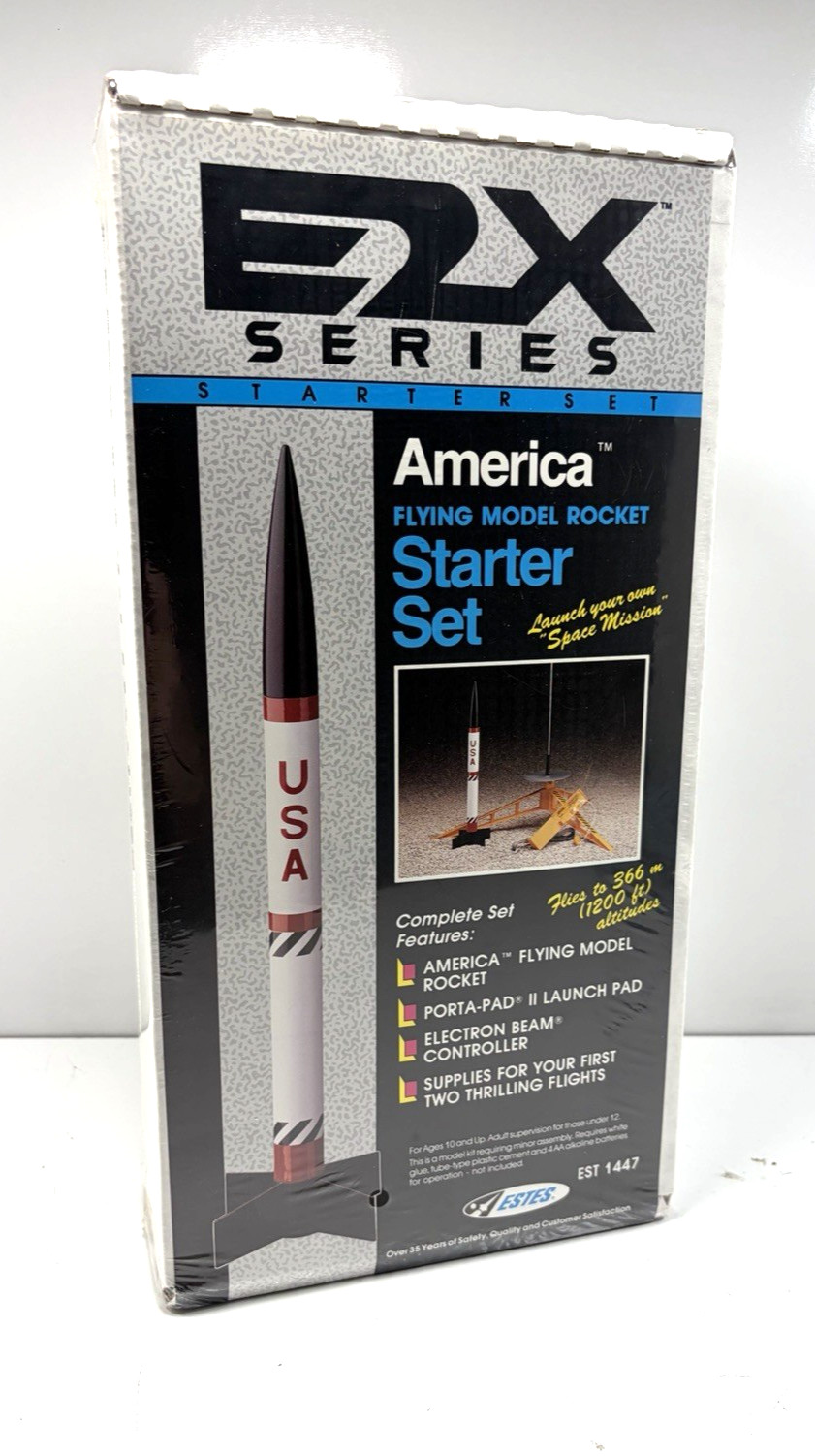 Vintage 1990s Estes America Flying Model Rocket Starter Set 1447 (No Engines)