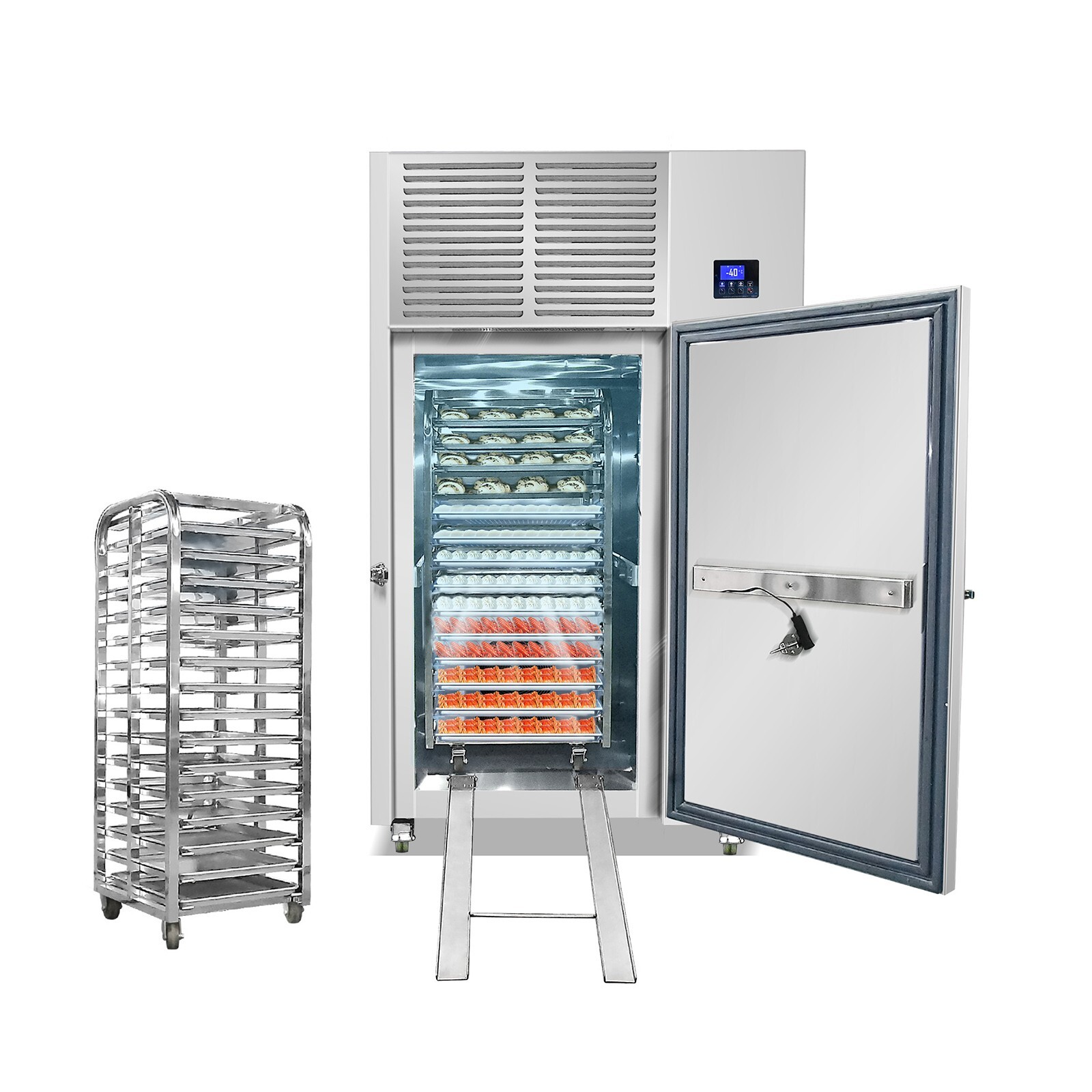 Kolice Commercial 22 Trays Blast Chillers with trolley cart -112°F (-80°C)