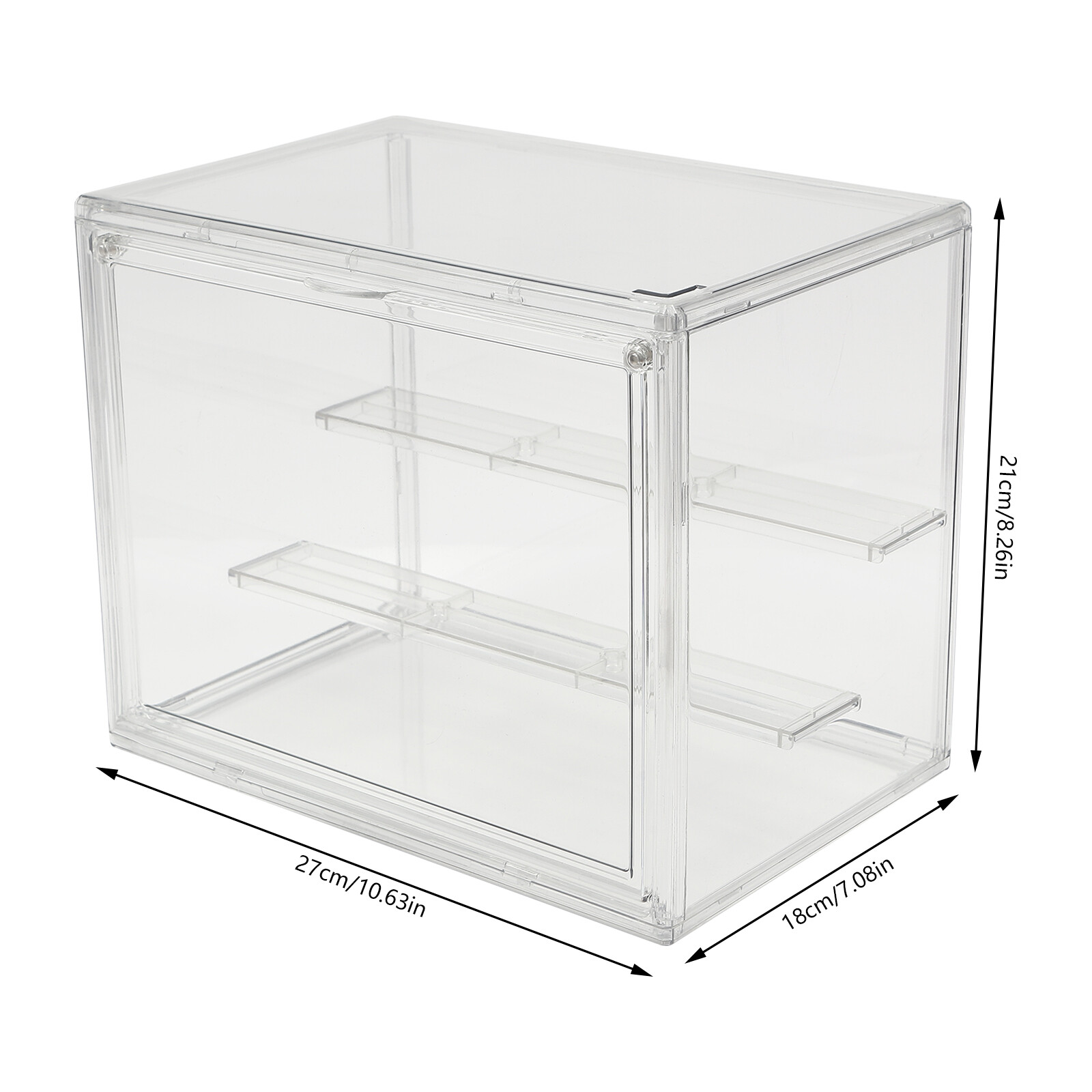 Clear 2-Tier PET Display Case Countertop Bread Cake Cupcake Storage