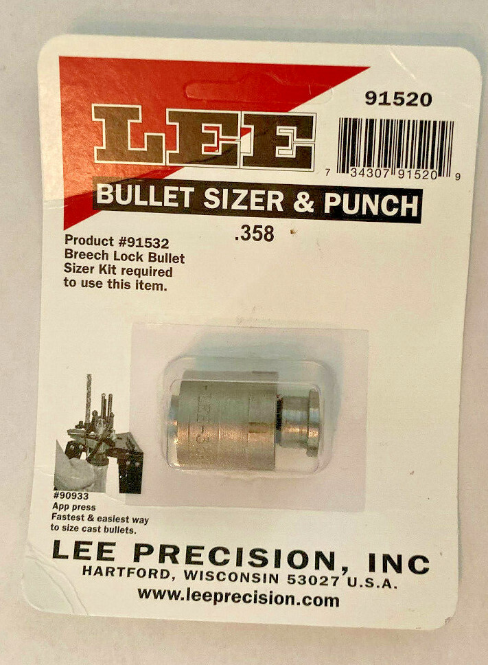 Lee 91520 Bullet Sizer and Punch .358 "Ships within 1 business day"