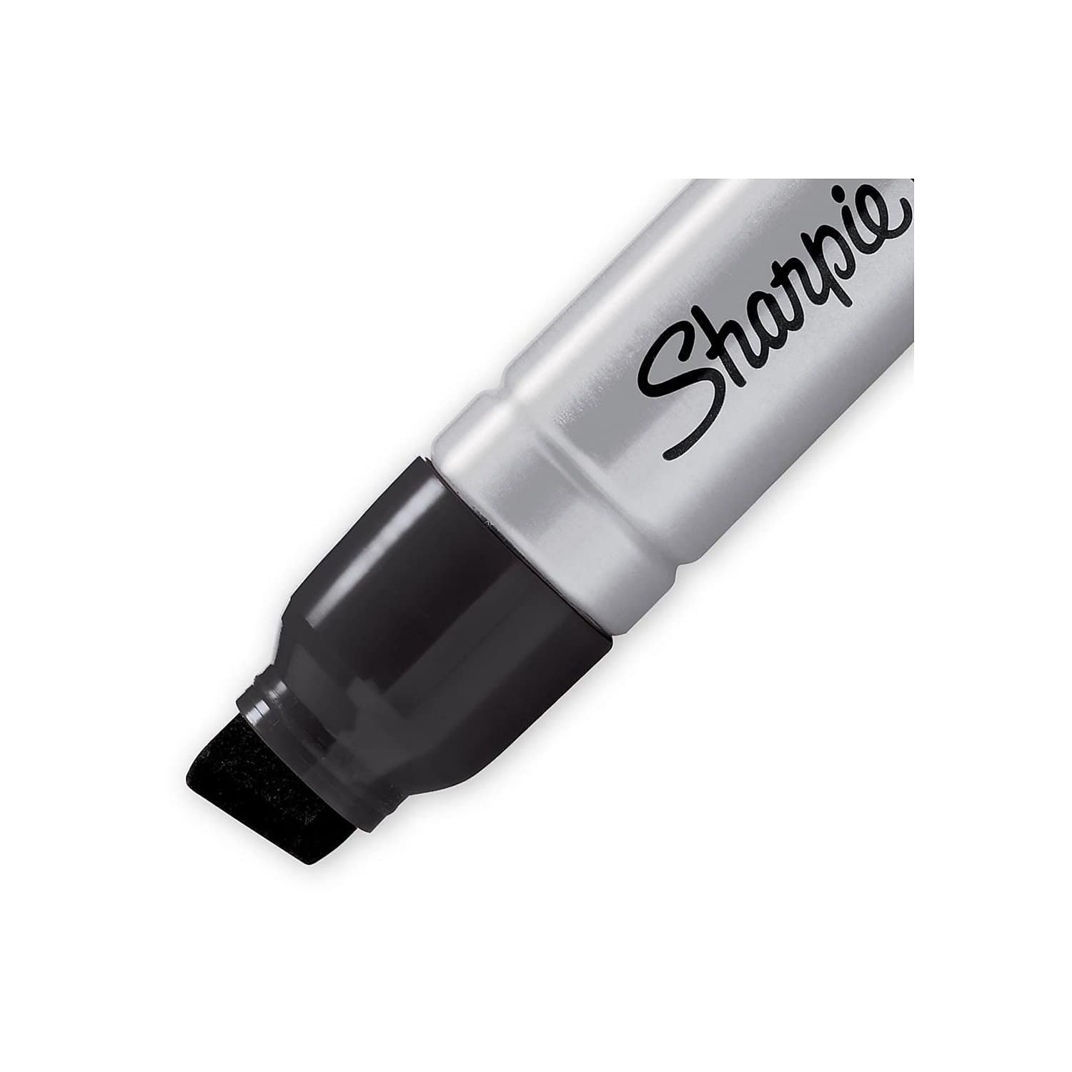 Permanent Markers Oversized Chisel Tip Black 12 Count Permanent Ink