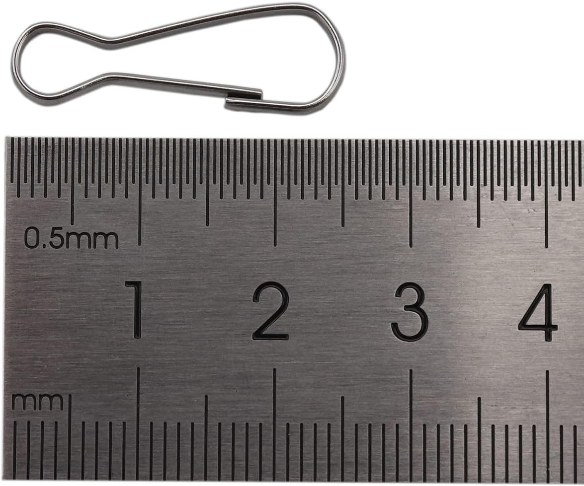 100 Pcs 304 Stainless Steel Spring Snap Hooks, Small Spring Clips, Lanyard Snap