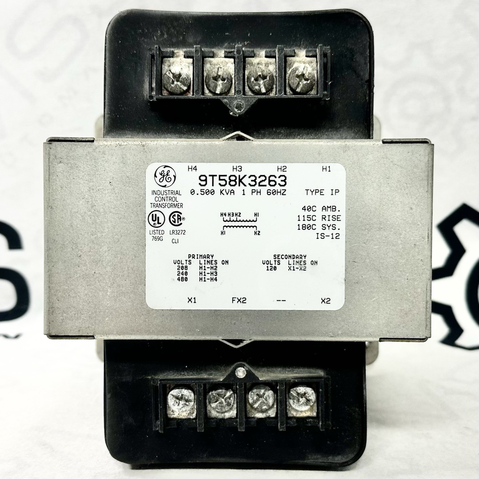 GE 9T58K3263 0.5KVA Transformer 1PH 240/480V