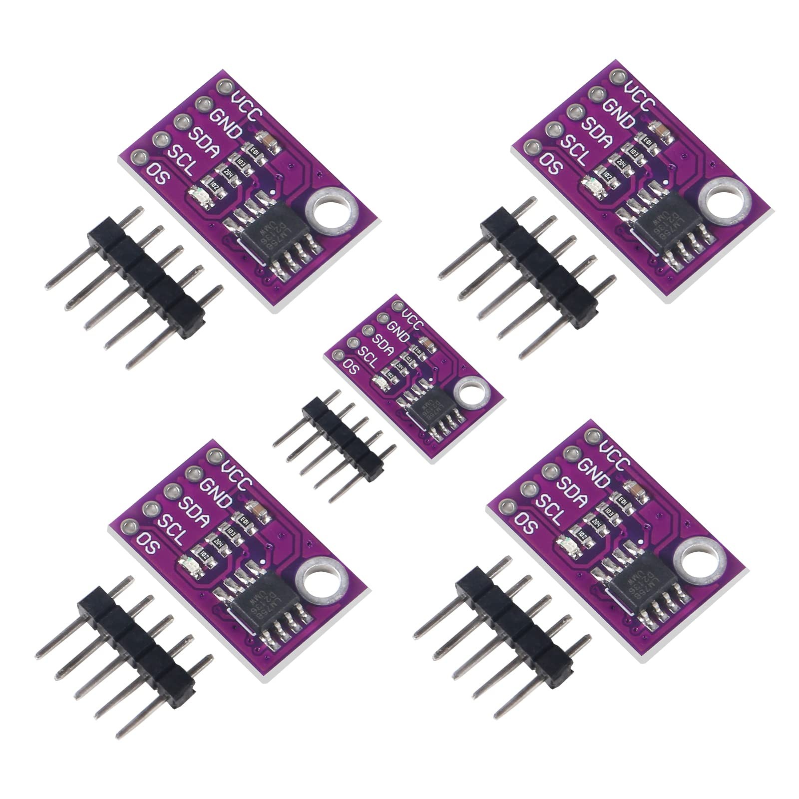5PCS LM75 LM75A Temperature Sensor High Speed I2C IIC Interface High Precisio...