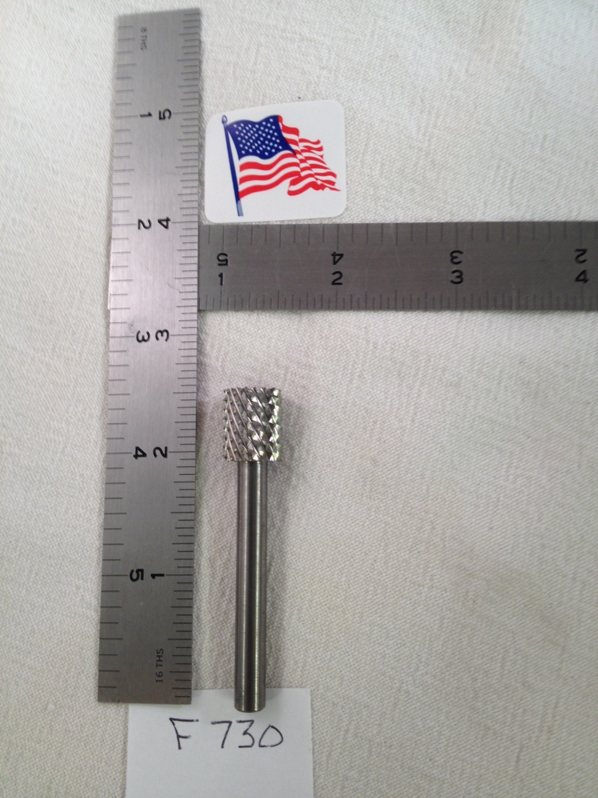 1 NEW FALCON / SGS 1/4" SHANK CARBIDE BURR SB-5 AGGRESSIVE CUT END CUT (F730)