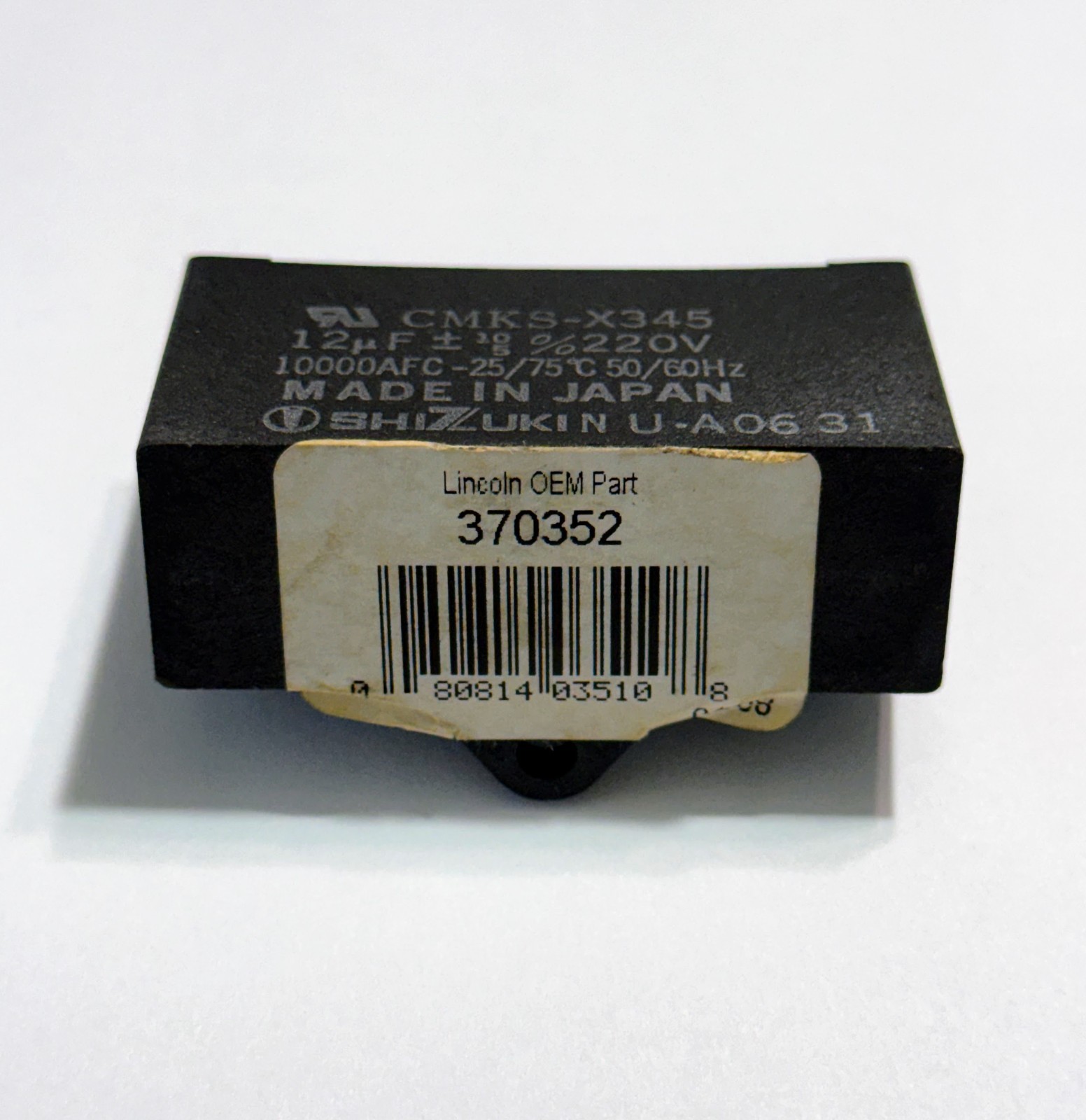 LINCOLN 370352 CAPACITOR 115V DIGITAL, YELLOW DOT