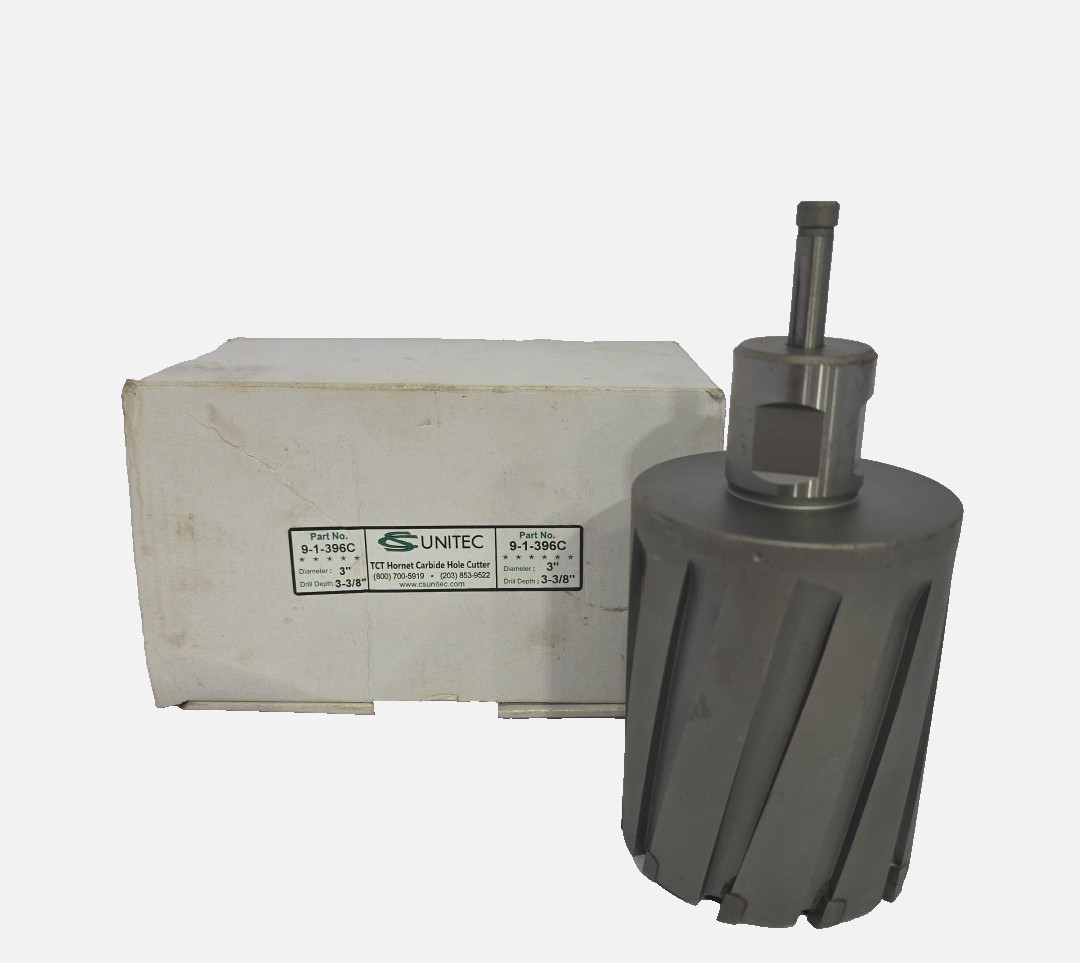 New CS Unitec 9-1-396C 3" Dia x 3-3/8" Depth 1-1/4" Weldon Shank & Pilot Pin