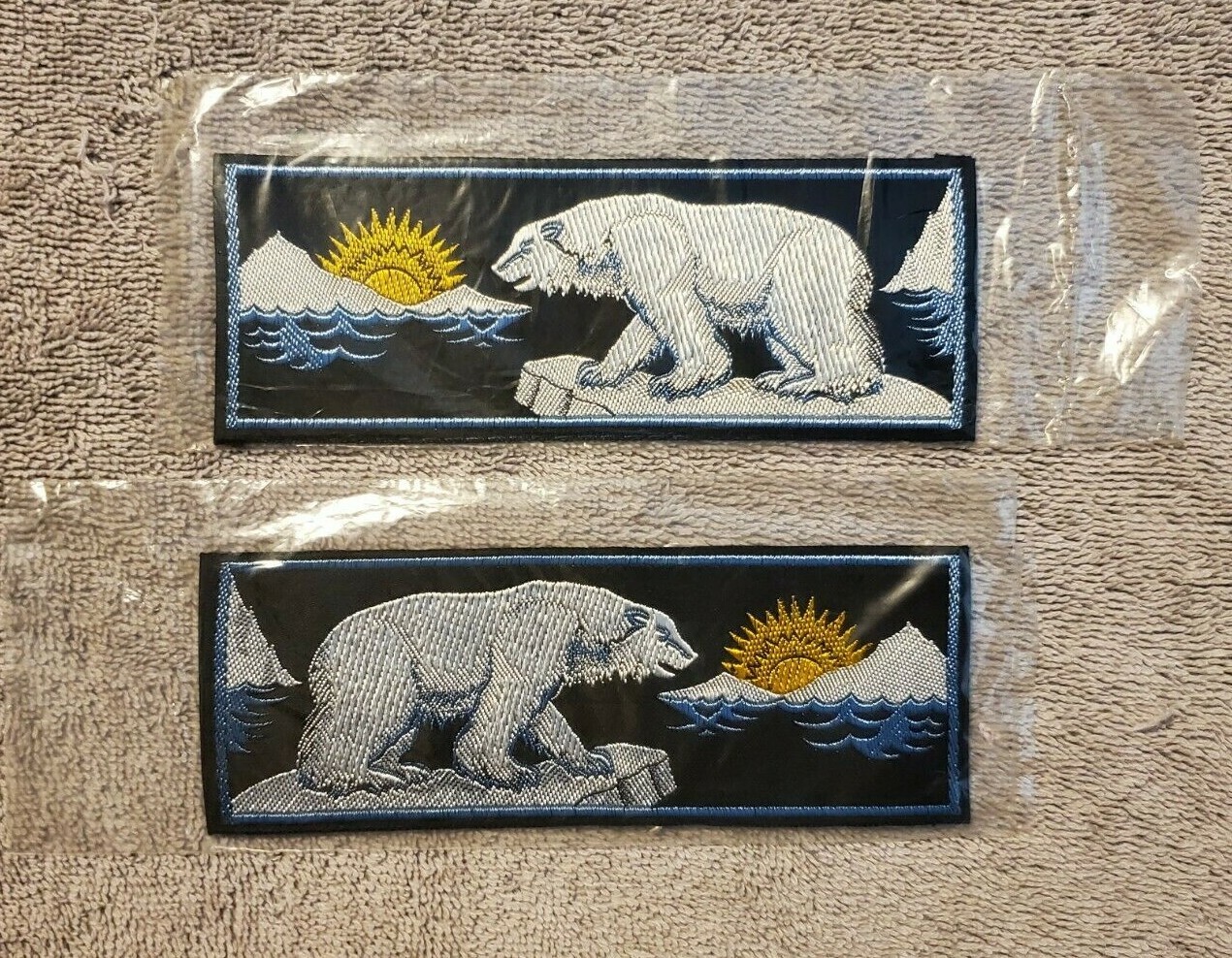 U.S. Navy polar bear rising sun Liberty Cuff patches (Left and Right Cuff Patch)