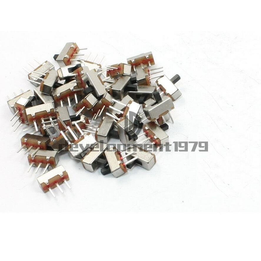 20 Pcs SS12D00G3 2 Position SPDT 1P2T 3 Pin PCB Panel Mini Vertical Slide Switch