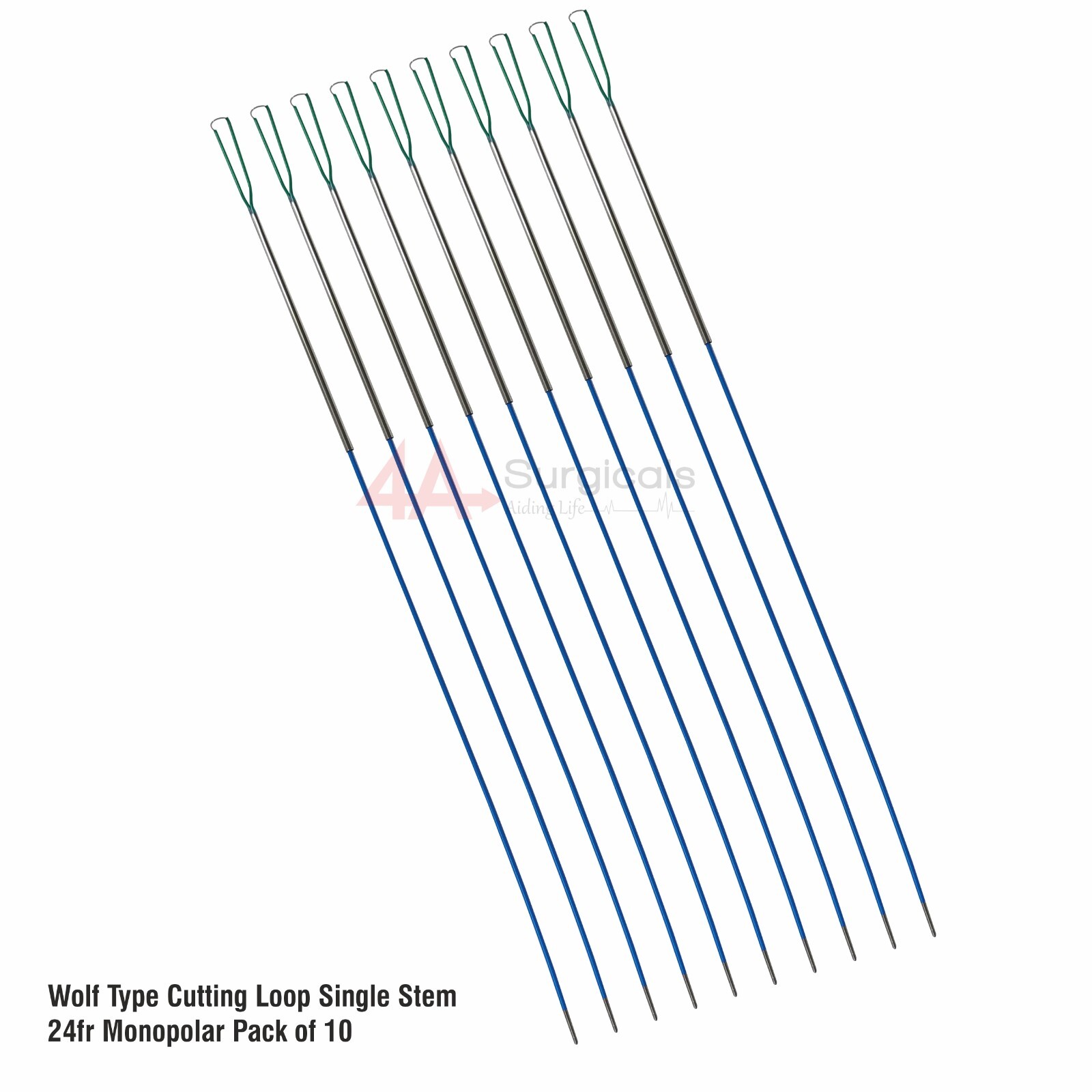 4A WOLF TYPE CUTTING LOOP SINGLE STEM 24Fr MONOPOLAR PACK OF 10