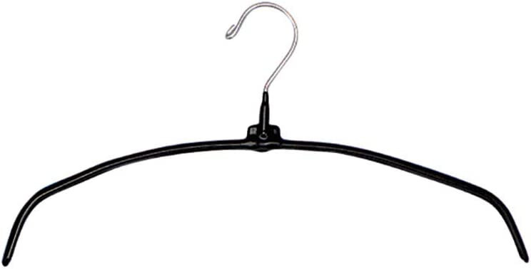 Hangers Rubberized Metal 100 Black No Slip 16" Lingerie Nightware Shirt Dress