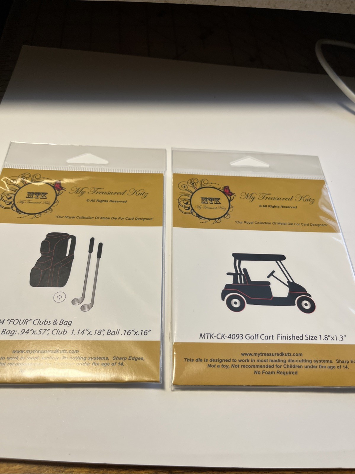 My Treasured Kutz Metal Die Golf Clubs/Bay/Ball & Golf Cart New In Packages