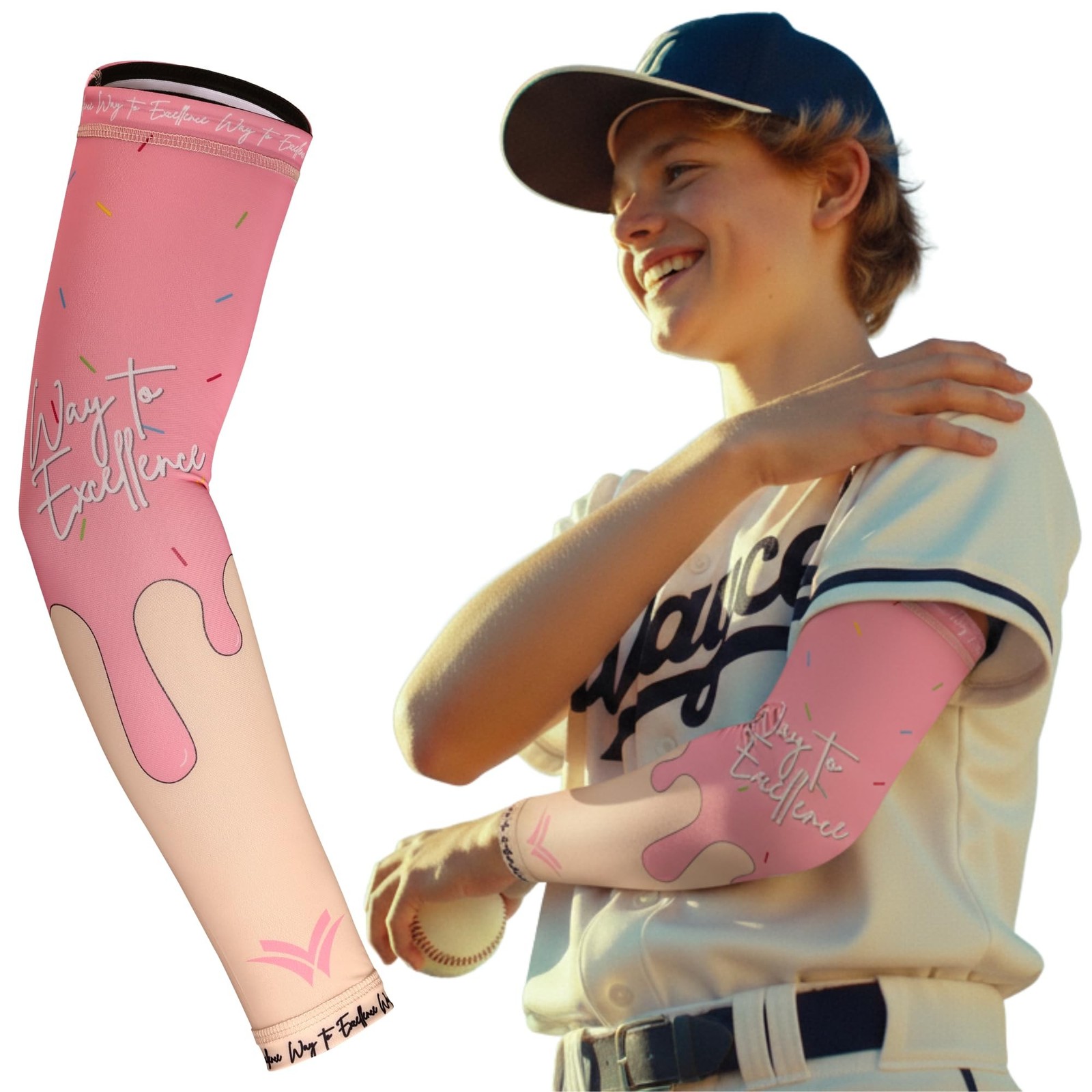 Youth Arm Sleeves – Compression Sports Sleeves for Football, Volleyball, B