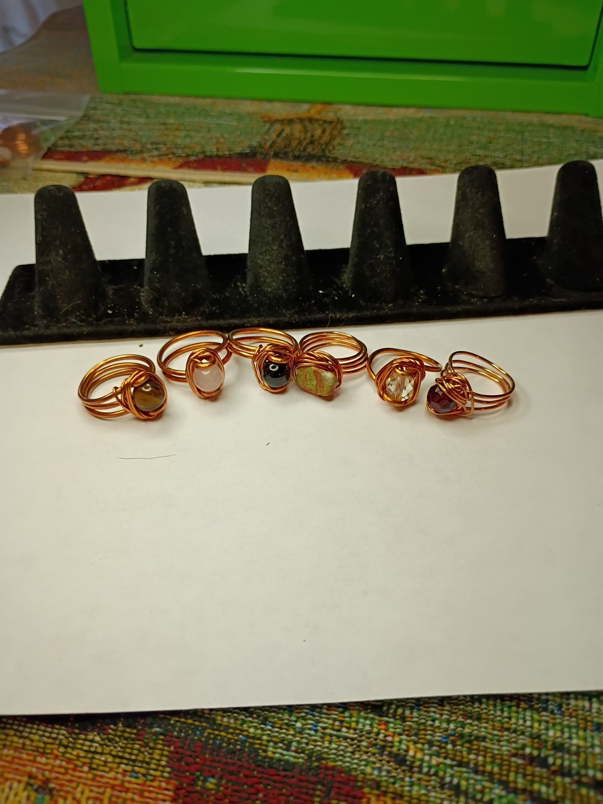 Artisan Copper Handmade Rings Lot Bundle All Size 7 To 7.5 Lot #772