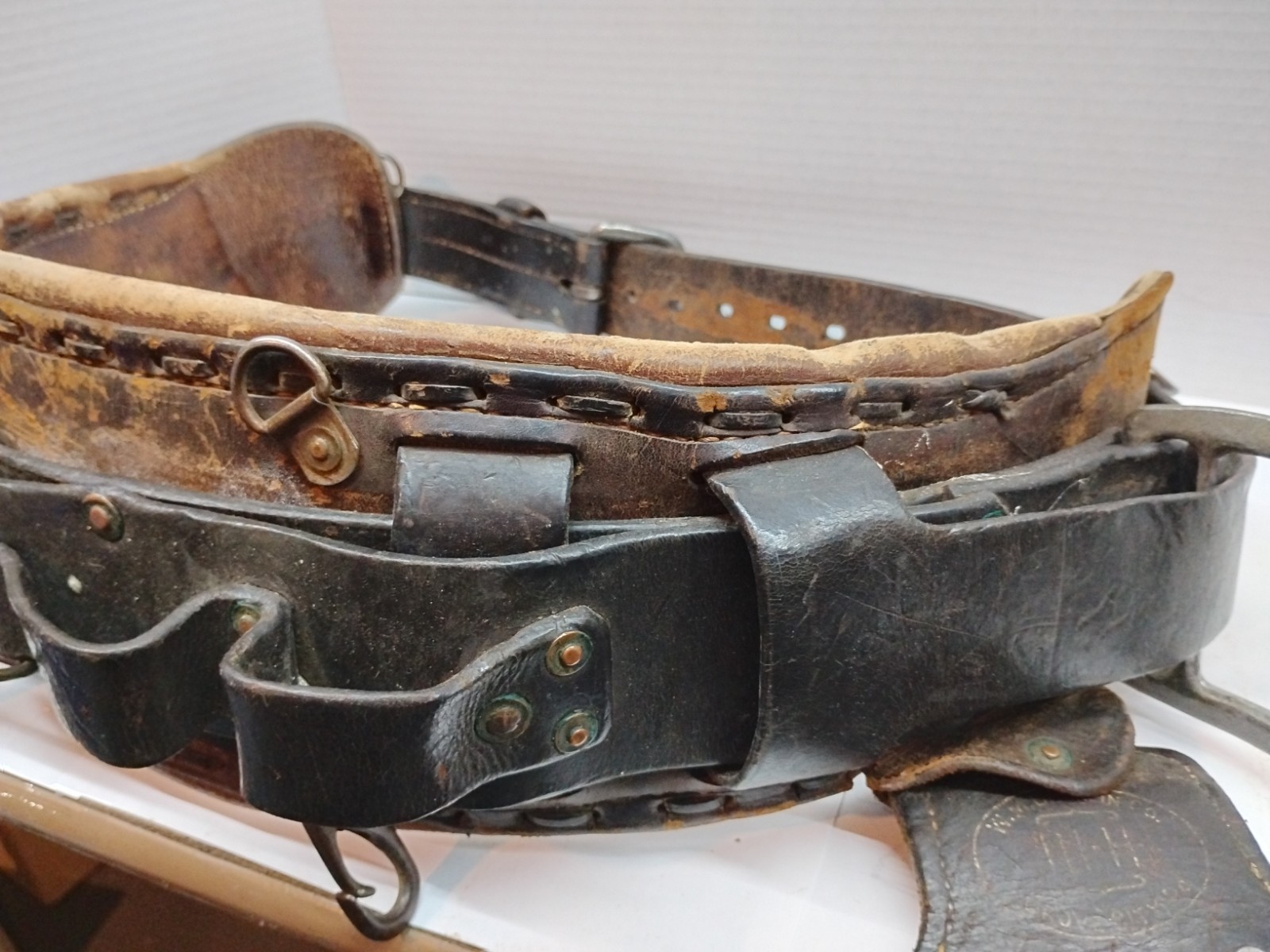 Vintage Bashlin -Lineman Climbing Gear -Tool Pouch -Hoops - Open Pouch