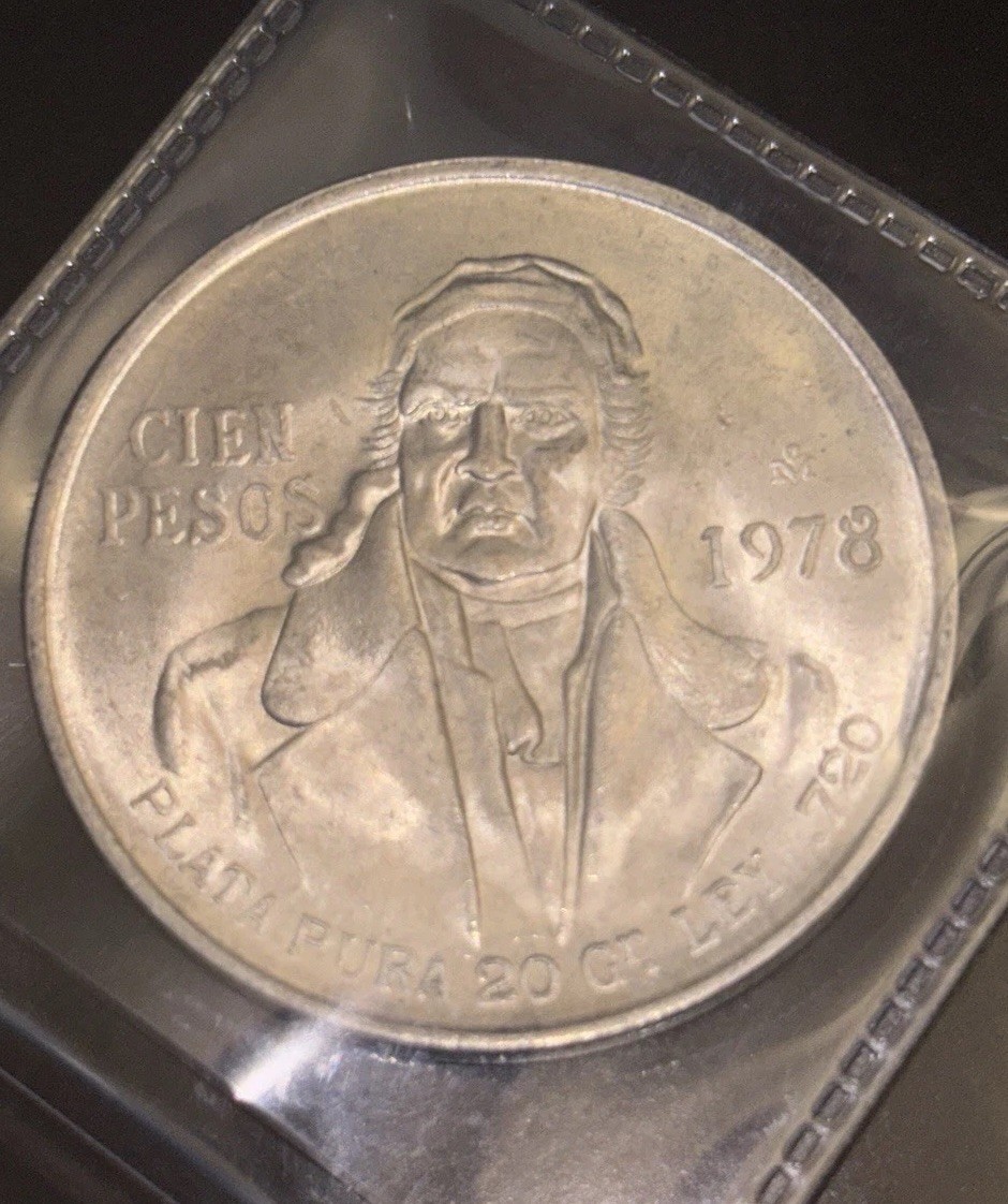 1978 Mexico Silver 100 Pesos Coin