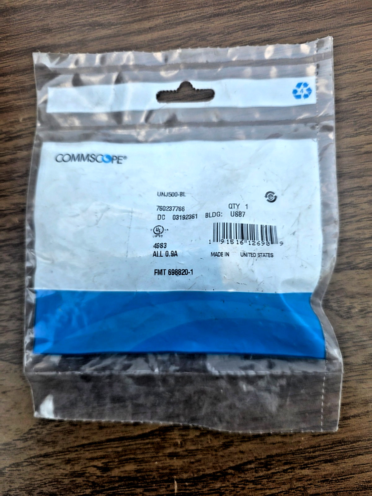 COMMSCOPE Uniprise UNJ500-BL Cat5e Jack - Blue (Box of 7)